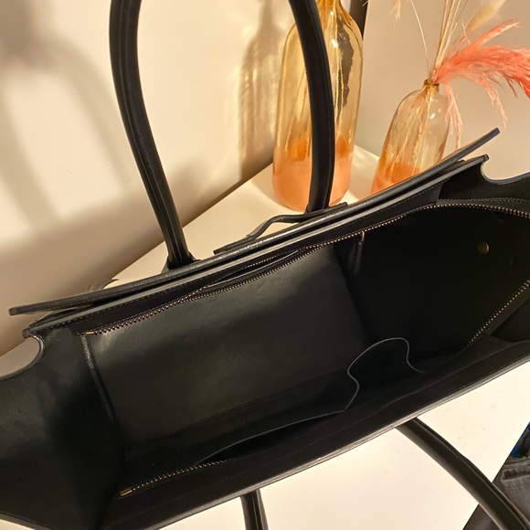 COPY - CELINE MINI LUGGAGE HANDBAG (black / white) - Picture 5 of 6